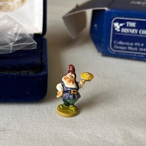 Happy Goebel Miniature 1987 Disney S-4 Figurine w/ Box & Velvet Case